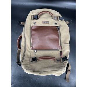 Witzman Recreation Canvas Travel Convertible Backpack Carryon Duffle Bag